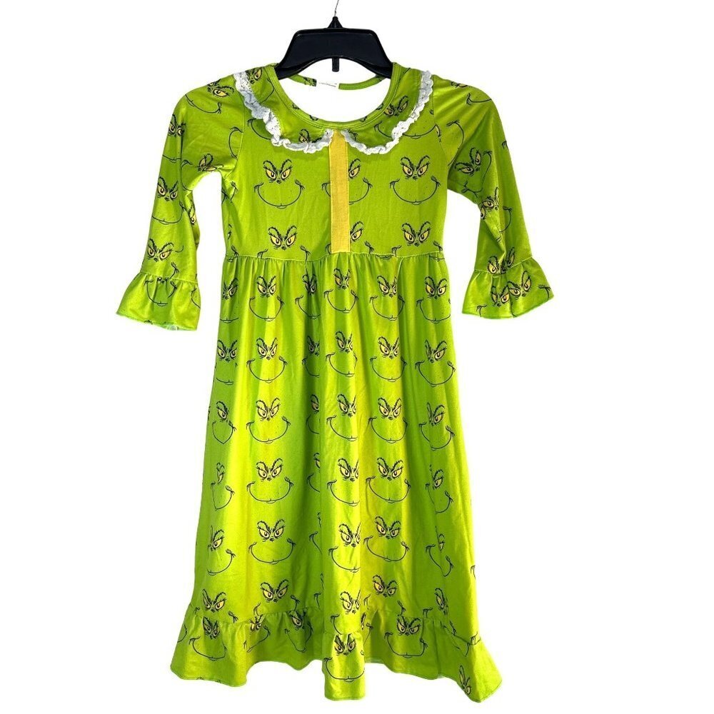 Grinch Girls Dress Green Size L 10-12